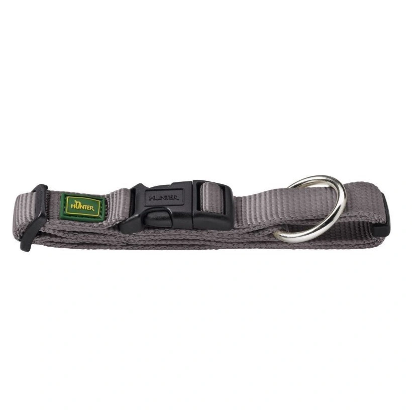 Hunter Vario Plus Halsbånd Grå L 40-63 cm - Komfortabelt og justerbart hundehalsbånd